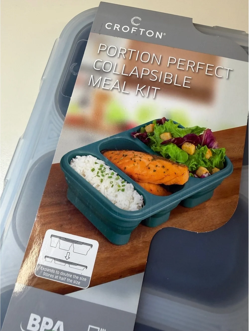 Crofton Portion Perfect Collapsible Meal Kit BPA Free Food Safe